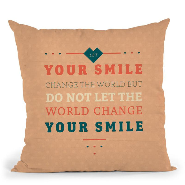 Smile Throw Pillow By American Flat - All About Vibe