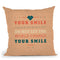 Smile Throw Pillow By American Flat - All About Vibe