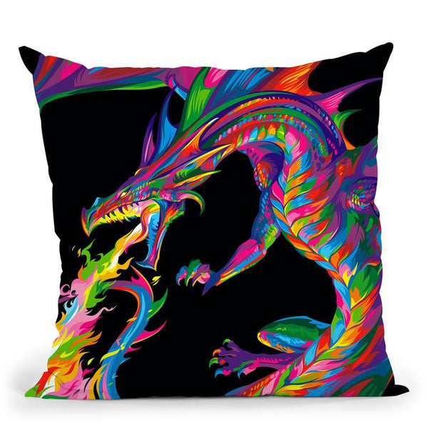 Fantasy Dragon Throw Pillow By Bob Weer - All About Vibe