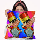 Pop-Art-Elf-Majors Throw Pillow By Howie Green - All About Vibe