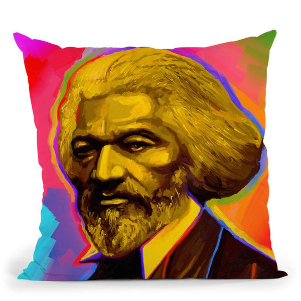 Pop-Art-Fredrick-Douglas Throw Pillow By Howie Green - All About Vibe