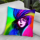 Pop-Art-Lady-217 Throw Pillow By Howie Green - All About Vibe