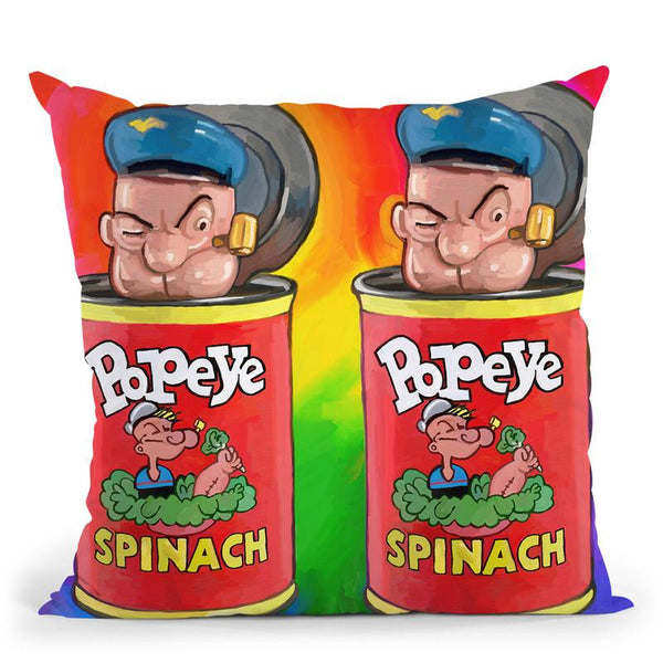 Pop-Art-Popeyes Throw Pillow By Howie Green - All About Vibe