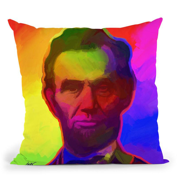 Pop-Art-Abe-Lincoln Throw Pillow By Howie Green - All About Vibe
