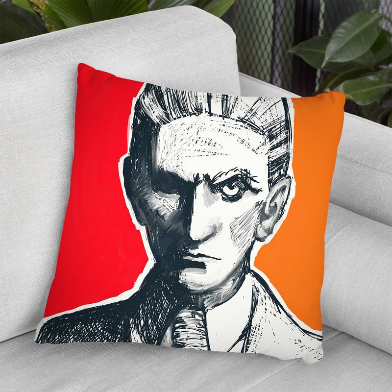 Pop-Art-Franz-Kafka Throw Pillow By Howie Green - All About Vibe