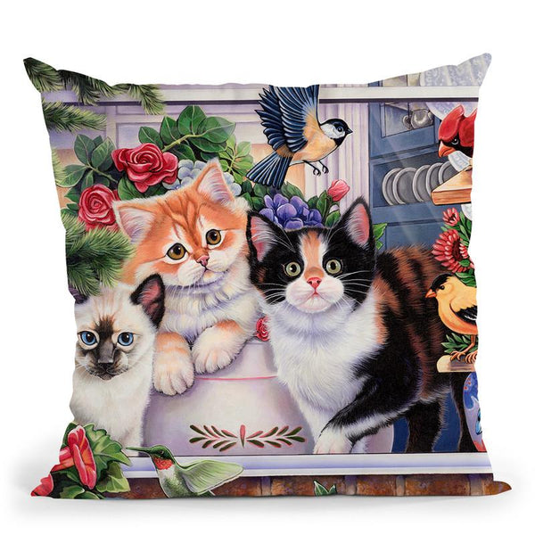 Springtime Wonders Throw Pillow By Jenny Newland - All About Vibe