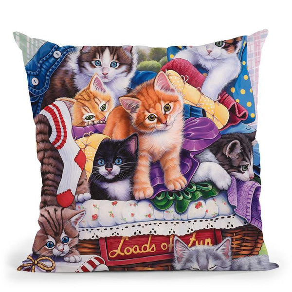 Loads Of Fun Throw Pillow By Jenny Newland - All About Vibe
