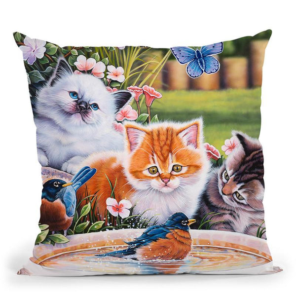Splashing Up Some Fun Throw Pillow By Jenny Newland - All About Vibe