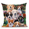 Garden Puppies Throw Pillow By Jenny Newland - All About Vibe