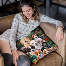 Garden Puppies Throw Pillow By Jenny Newland - All About Vibe