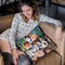Kittens & Puppies In The Garden Throw Pillow By Jenny Newland - All About Vibe