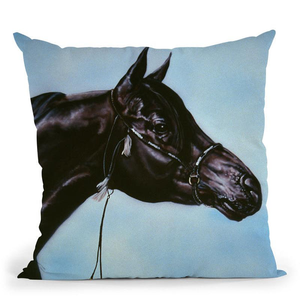 Black Arabian Throw Pillow By Jenny Newland - All About Vibe