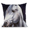 White Arabian Stallion Throw Pillow By Jenny Newland - All About Vibe