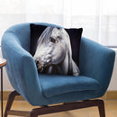 White Arabian Stallion Throw Pillow By Jenny Newland - All About Vibe