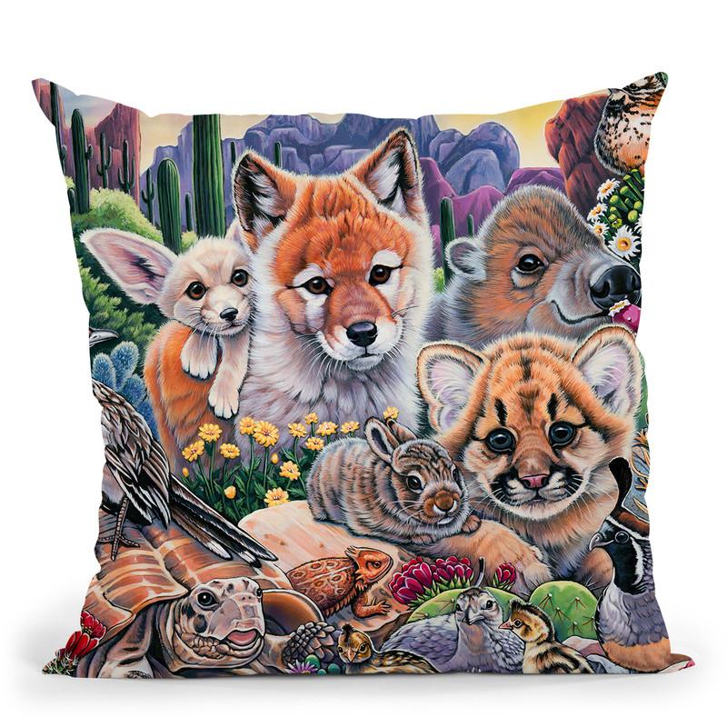 Desert Buddies Throw Pillow By Jenny Newland - All About Vibe