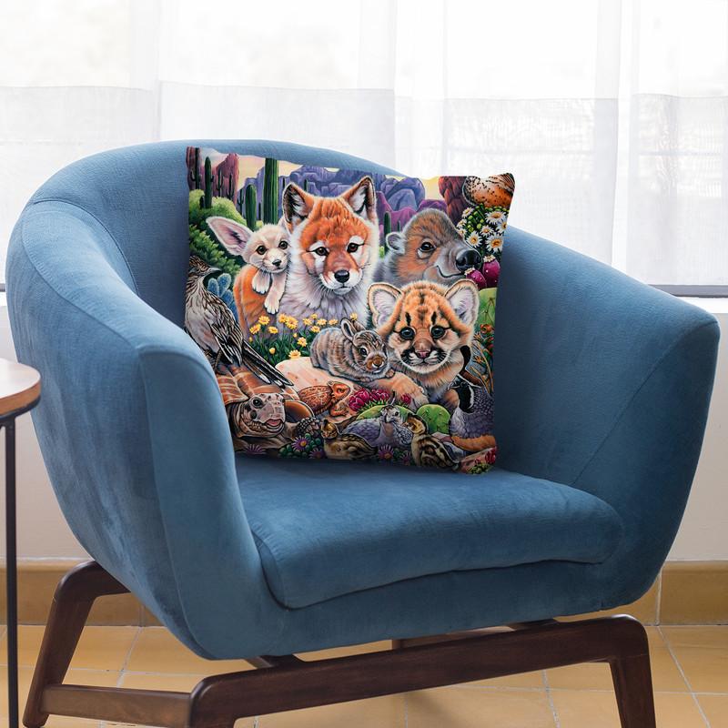 Desert Buddies Throw Pillow By Jenny Newland - All About Vibe