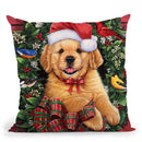 Christmas Puppy Throw Pillow By Jenny Newland - All About Vibe