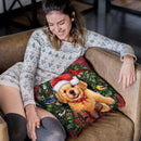 Christmas Puppy Throw Pillow By Jenny Newland - All About Vibe
