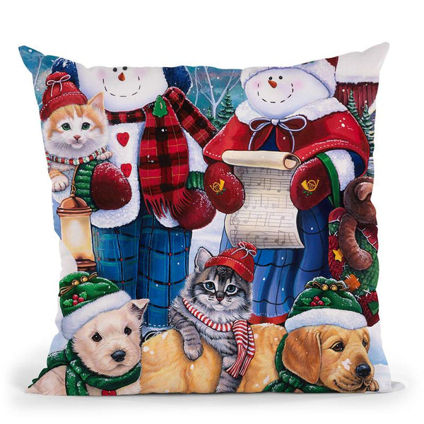 Winter Wonder Friends Throw Pillow By Jenny Newland - All About Vibe