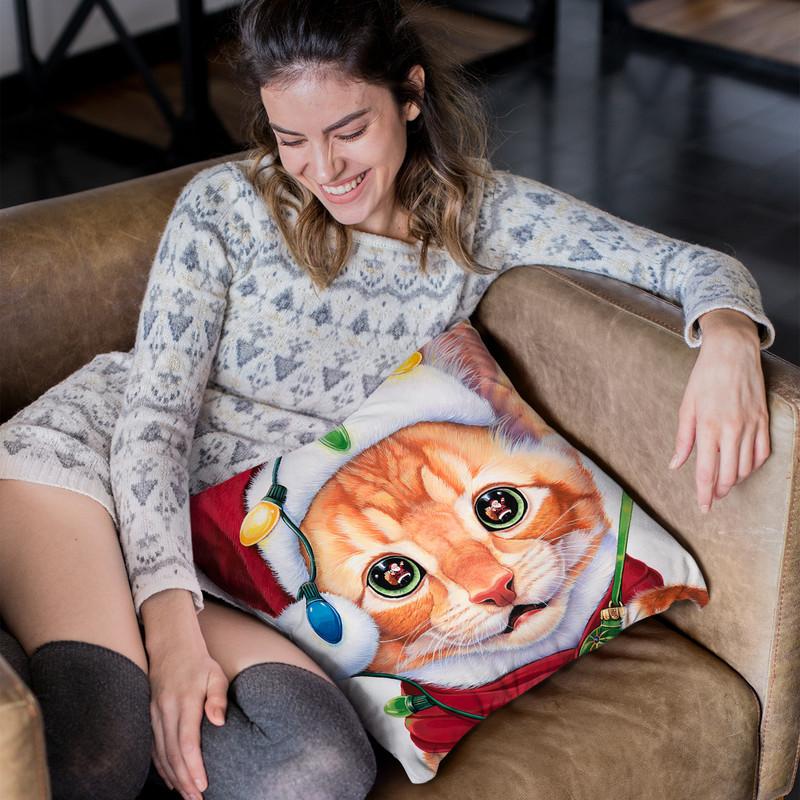 Uh Oh! Santa! Throw Pillow By Jenny Newland - All About Vibe