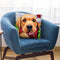 Santa? Throw Pillow By Jenny Newland - All About Vibe