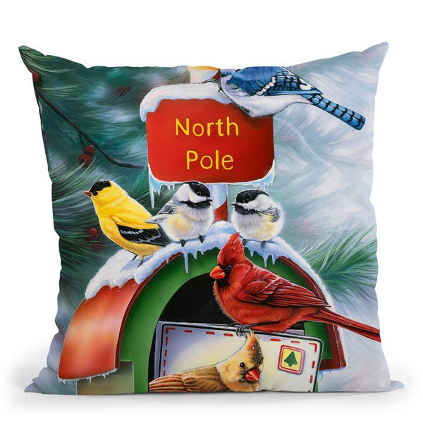 North Pole Throw Pillow By Jenny Newland - All About Vibe
