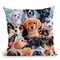 Puppy Collage Throw Pillow By Jenny Newland - All About Vibe