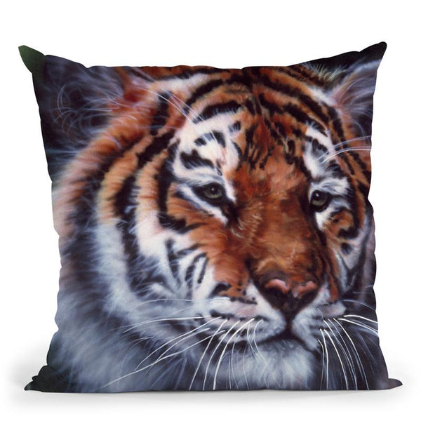 Tiger In The Midst Throw Pillow By Jenny Newland - All About Vibe