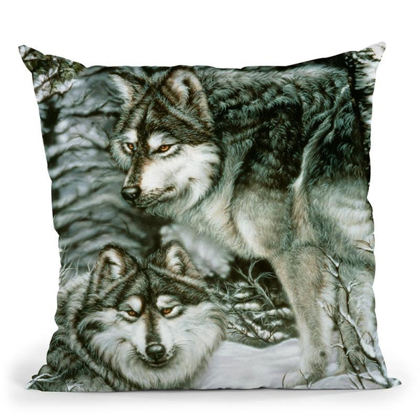 Winter Companions Throw Pillow By Jenny Newland - All About Vibe