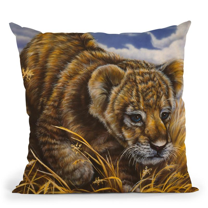 Playful Curiosity Throw Pillow By Jenny Newland - All About Vibe