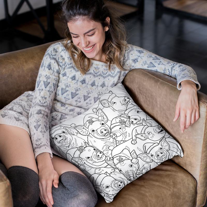 Christmas Cuties 11 Throw Pillow By Jenny Newland - All About Vibe