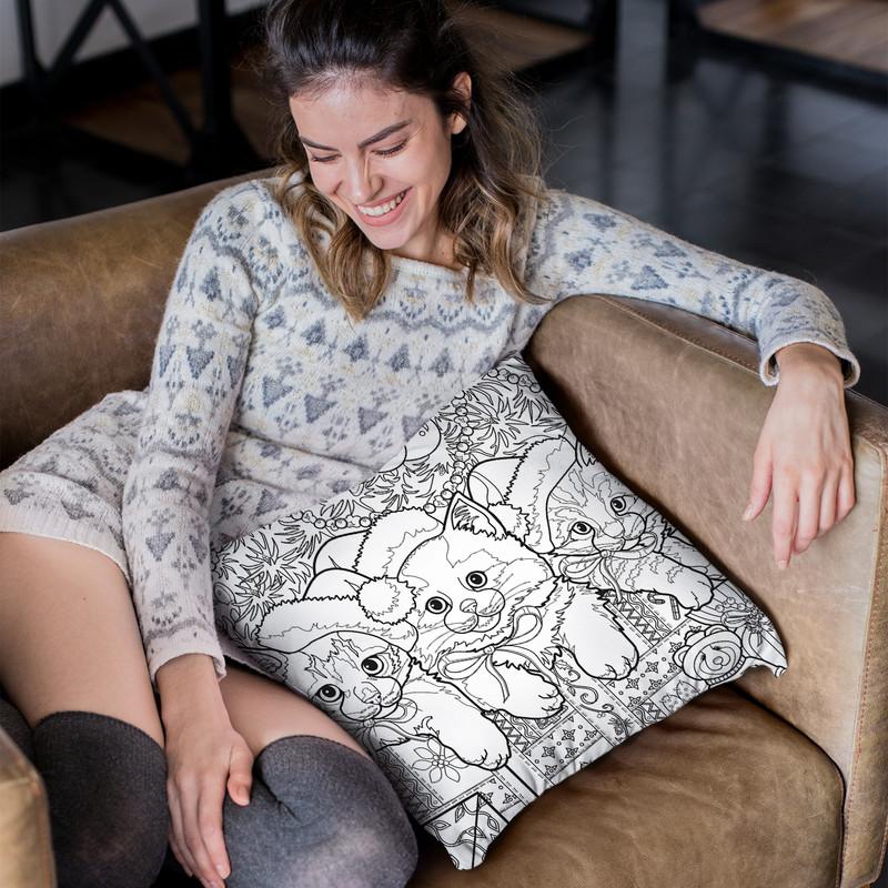 Christmas Cuties 15 Throw Pillow By Jenny Newland - All About Vibe