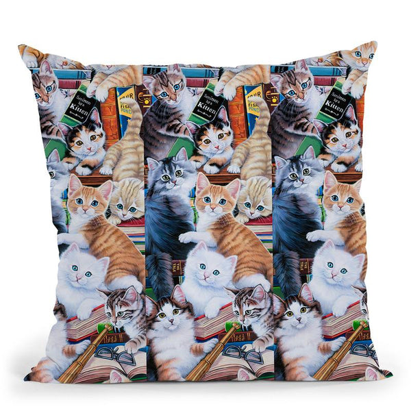 Cat Tower Throw Pillow By Jenny Newland - All About Vibe