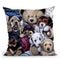 Puppy Party Throw Pillow By Jenny Newland - All About Vibe