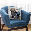 Puppy Tails Throw Pillow By Jenny Newland - All About Vibe
