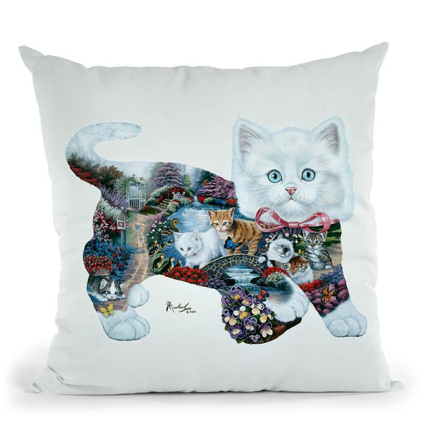 Kitten Tales Throw Pillow By Jenny Newland - All About Vibe