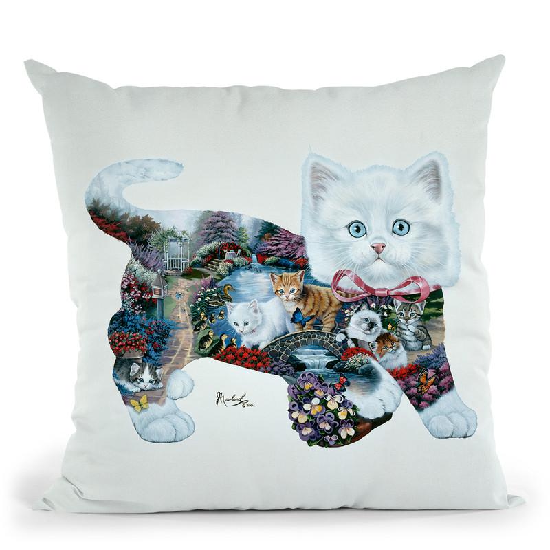 Kitten Tales Throw Pillow By Jenny Newland - All About Vibe