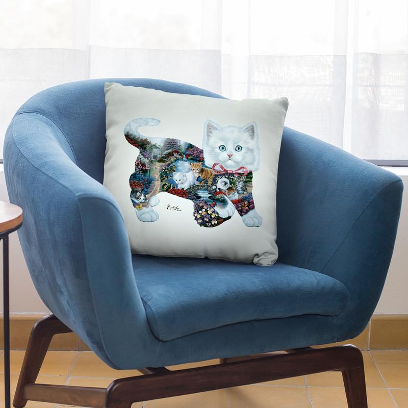 Kitten Tales Throw Pillow By Jenny Newland - All About Vibe