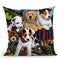Choo Choo Puppies Throw Pillow By Jenny Newland - All About Vibe