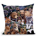 Forest Friends Throw Pillow By Jenny Newland - All About Vibe