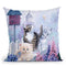 Cats In Front Of The Birdfeeder Throw Pillow By Jenny Newland - All About Vibe