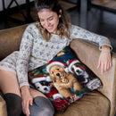 Sawry Santa Paws Throw Pillow By Jenny Newland - All About Vibe