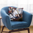 Christmas Kittens And All The Trim'Ns Throw Pillow By Jenny Newland - All About Vibe