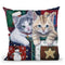 Christmas Calendar Kittens Throw Pillow By Jenny Newland - All About Vibe