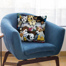Bath Time Pups Throw Pillow By Jenny Newland - All About Vibe