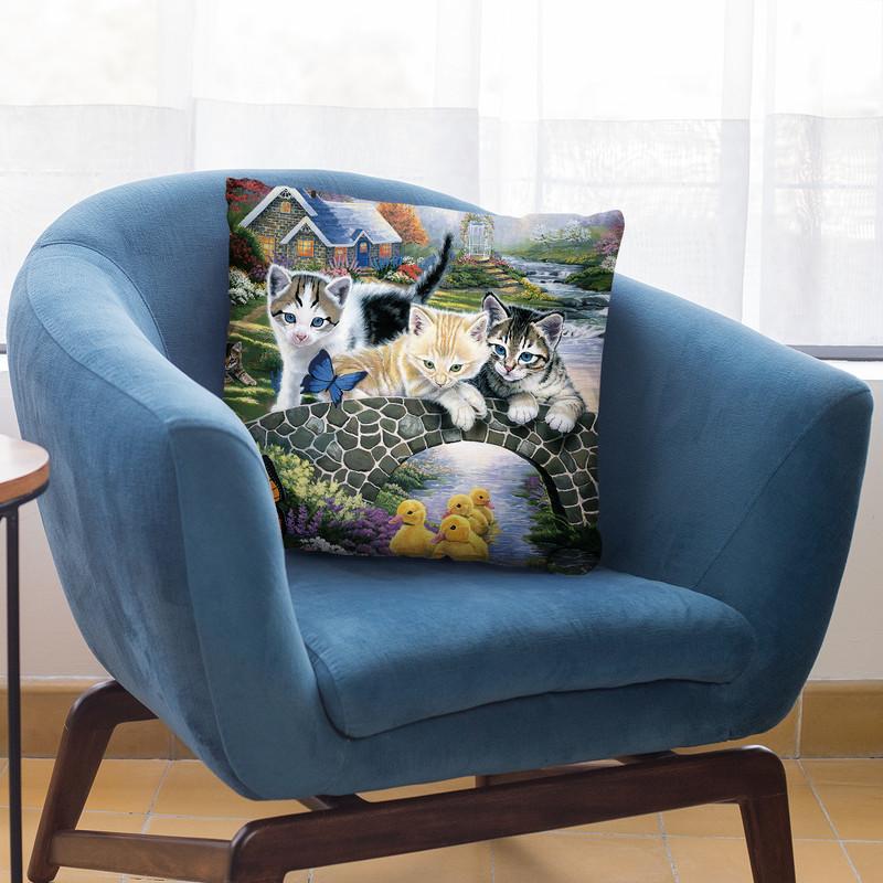 A Purrfect Day Throw Pillow By Jenny Newland - All About Vibe