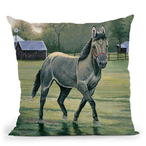 In The Pasture Throw Pillow By Jenny Newland - All About Vibe