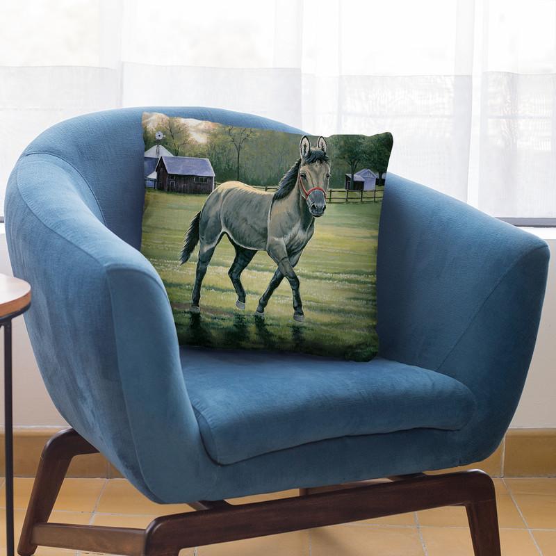 In The Pasture Throw Pillow By Jenny Newland - All About Vibe