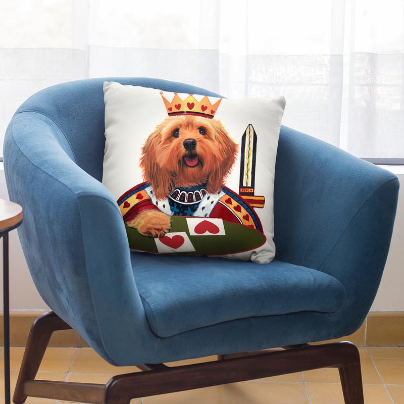 King Of Hearts Throw Pillow By Howie Green - All About Vibe