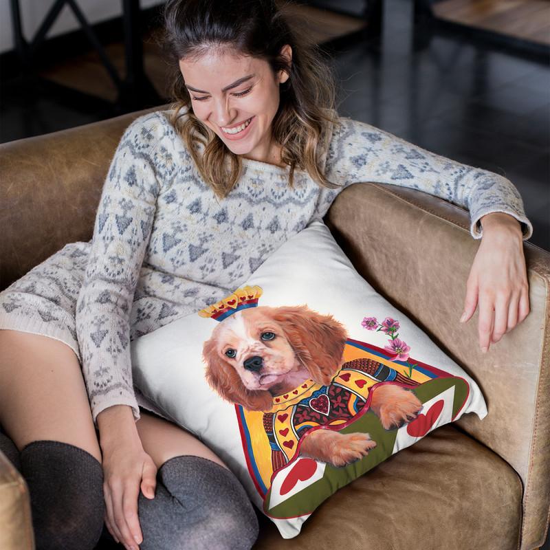 Queen Of Hearts Throw Pillow By Howie Green - All About Vibe